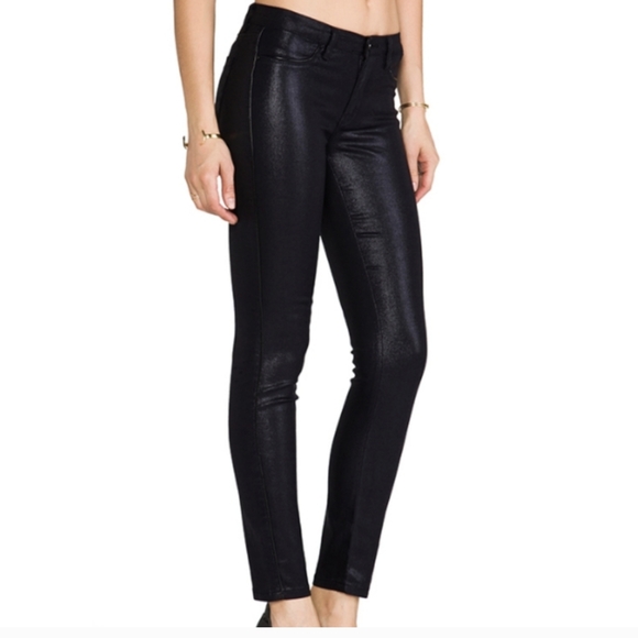 BLANKNYC sz 25 Spray On Super Skinny Jeans Coated Blackish Pink - Picture 10 of 12